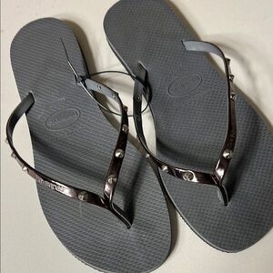 Havaianas Women's Black Studded Sandals